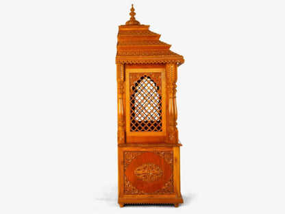 Pure Handicraft Teak Wood Pooja Mandir for Home