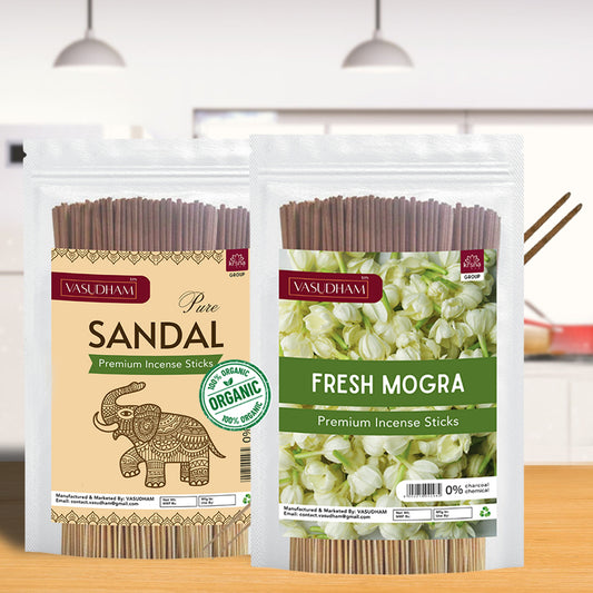 Sandalwood and Fresh Mogra Bulk Pouch Combo