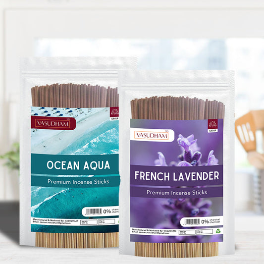 Ocean Aqua and French Lavdender Incense Bulk Combo Pack