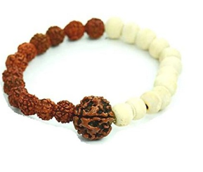 5 Mukhi Rudraksha with Tulsi Bracelet