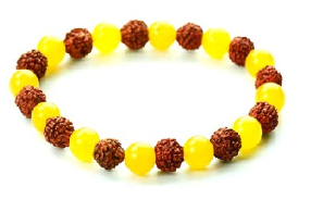 5 Mukhi Rudraksha with Yellow Aventurine