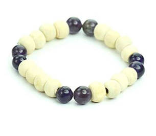 Amethyst Stone with White Tulsi Bracelet