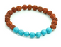 Firoza With Rudraksha 5 Mukhi bracelet