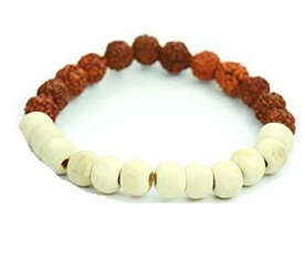 Natural Tulsi & Rudraksha Bracelet