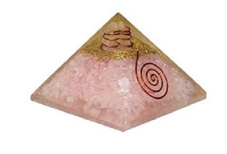 Pyramid Made with Rose Quartz