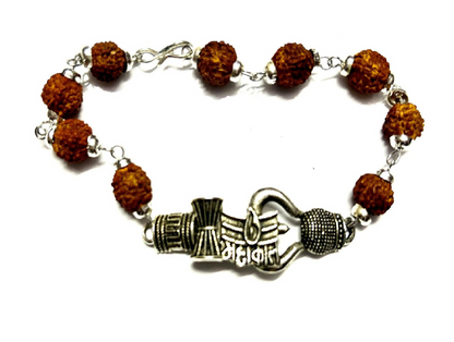 Mahakal Rudraksha White Capped Bracelet