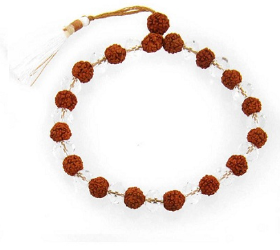 5 Mukhi Rudraksha Crystal Bracelet