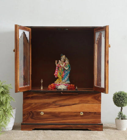 Sheesham Wood Large Pooja Mandir for Home