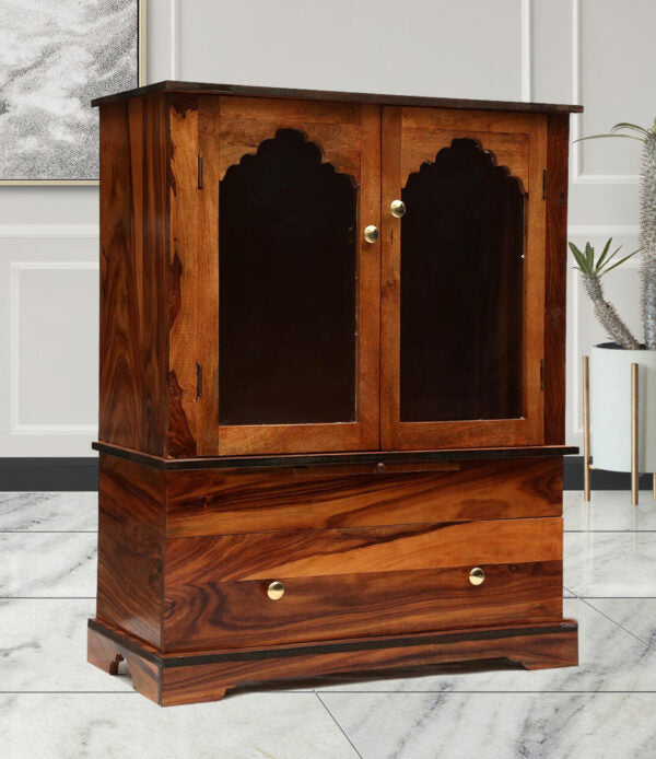 Sheesham Wood Large Pooja Mandir for Home