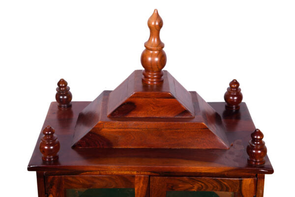 Stylish Sheesham Wood Pooja Mandir for Home