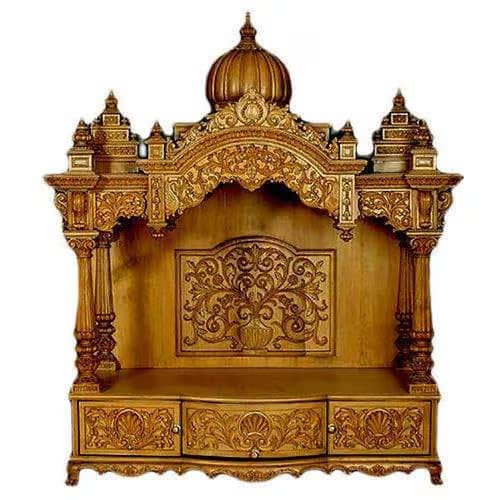 Teak Wood Pooja Mandir For Home & Office Online