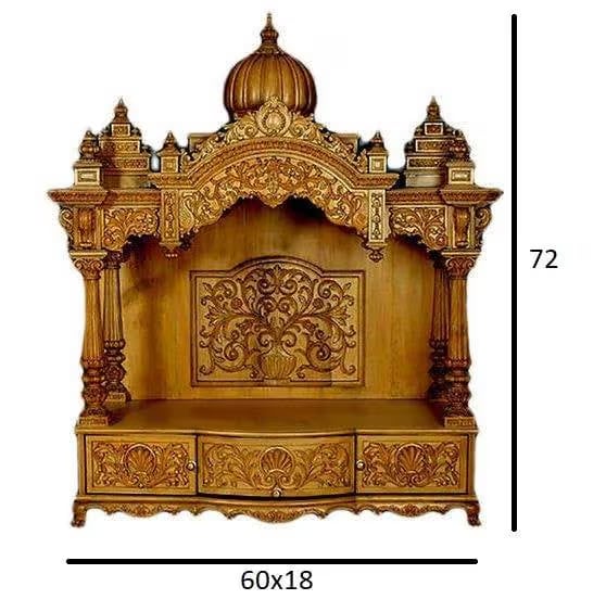 Wood Pooja Mandir For Home & Office