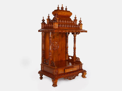 Teak Wood Pooja Mandir for Home