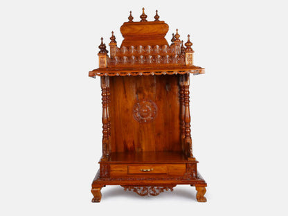 Teak Wood Pooja Mandir for Home