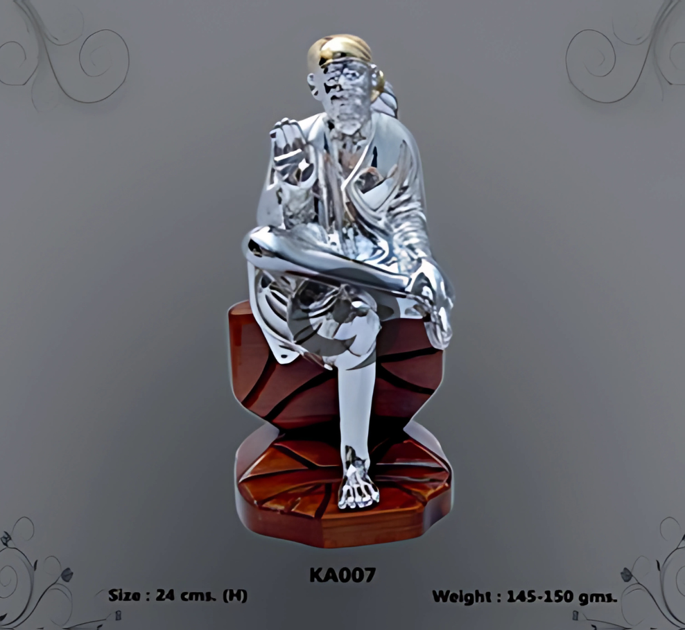 Silver Sai Baba idol