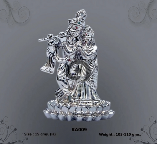 Silver Radha Krishna idol