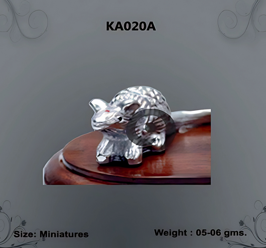 silver miniature sculpture of Lord Ganesha's