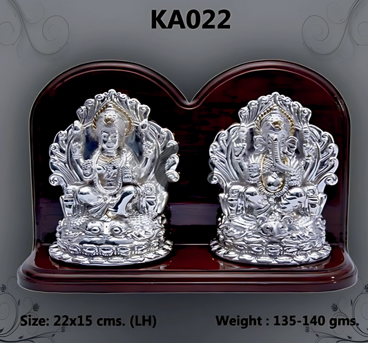 Laxmi Ganesh silver pair