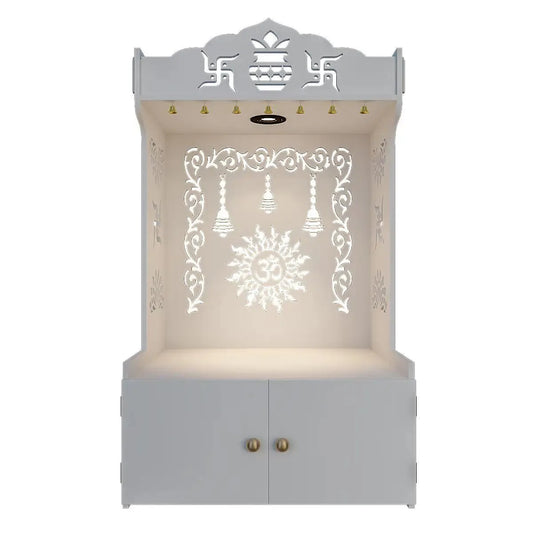 handcrafted wooden pooja mandir