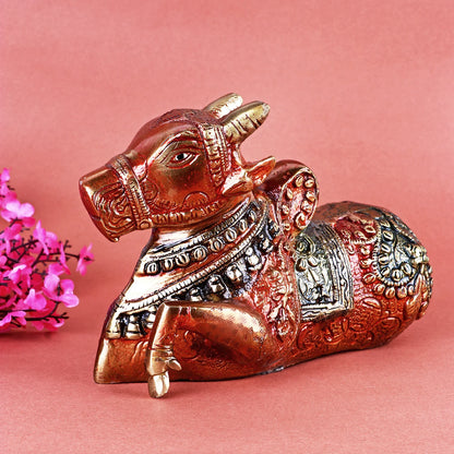 Brass Nandi Cow (Green)