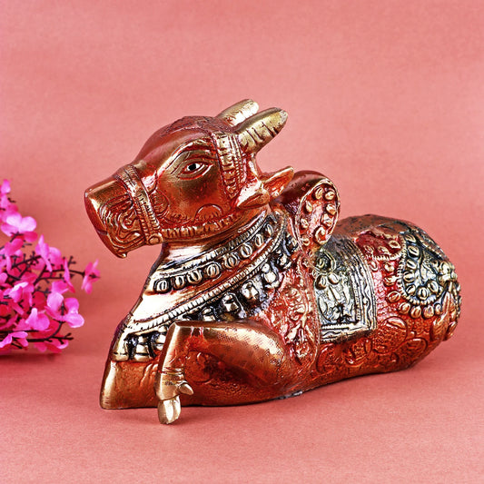 Brass Nandi Cow (Green)