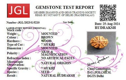  Rudraksha certificate report