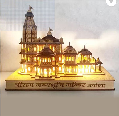 Shri Ram Mandir Ayodhya 3D Light Illuminated Model