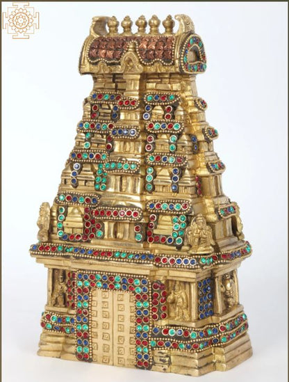 9" Meenakshi Temple In Brass