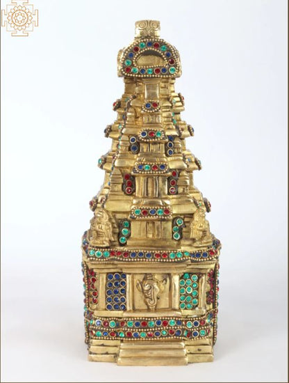 9" Meenakshi Temple In Brass