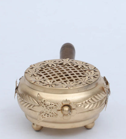 Lobandan Gold Brass Incense Holder