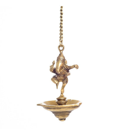 Hanging Lord Ganesha Brass Idol Diya