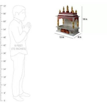 Solid Wood Mandir For Puja