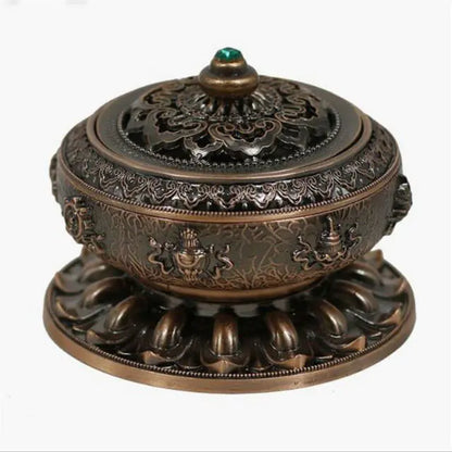 Nepal Style Alloy Coil Incense Burner