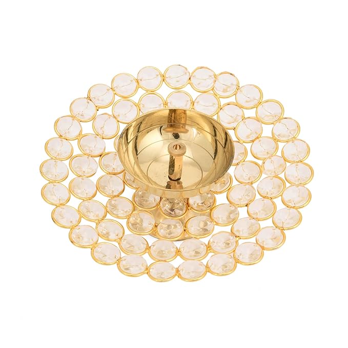 Round Crystal Diya