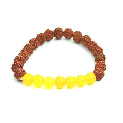 Rudraksh Yellow Aventurine Bracelet